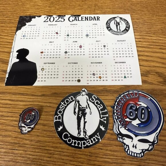 Boston Scally The Grateful Dead 60th Anniversary Patchwork New SMALL (with PIN) - Picture 6 of 6